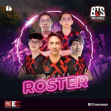 Roster tim DotA 2 Army Geniuses | Sumber: Instagram @mansion.ag