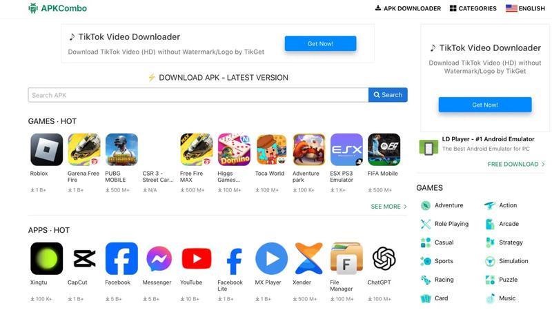APKCombo menyediakan berbagai aplikasi dari negara yang region-blocked. (LapakGaming)