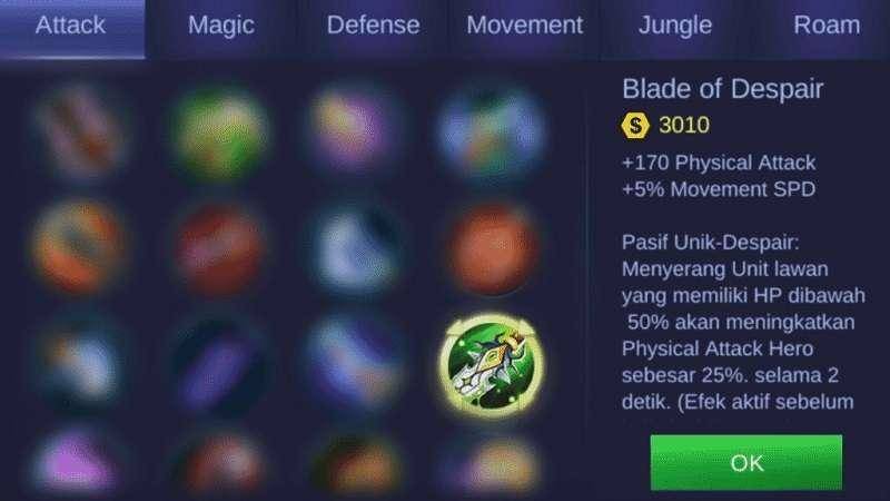 Gunakan Blade of Despair