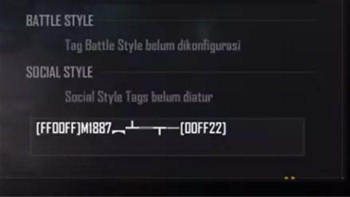 Cara memasang kode bio FF keren M1887