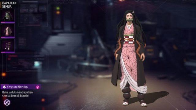 Cara Dapat Bundle Kostum Nezuko Demon Slayer di Free Fire (FF)