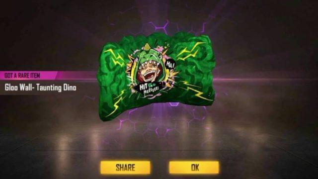 Cara Dapat Gloo Wall Taunting Dino Free Fire, Cocok untuk Psywar ke Musuh!