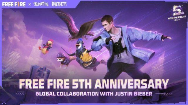 Free Fire x Justin Bieber Jadi Puncak Perayaan 5th Anniversary!