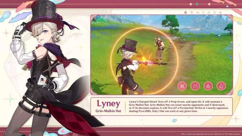 Charge attack Lyney | © All rights reserved by miHoYo.