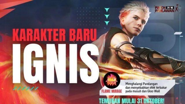 Ignis Free Fire Segera Hadir, Ini Penjelasan Skill dan Tanggal Rilisnya
