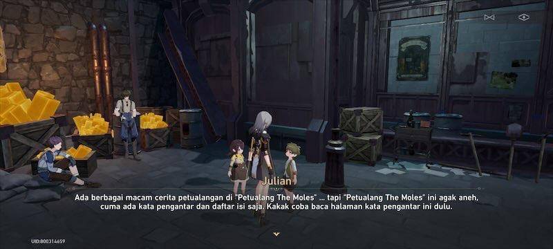 Bicara dengan NPC untuk memulai quest