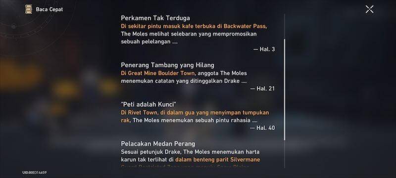 Isi teks petualang the moles