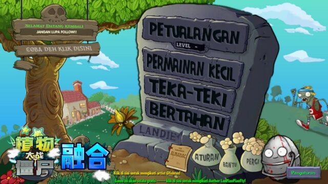 Link Download Plant VS Zombie Fusion Bahasa Indonesia Fanmade, Gameplay Jadi Unik