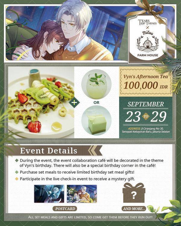 Informasi lebih lanjut seputar event Tears of Themis x Milou Farm House. (Dok. HoYoverse)