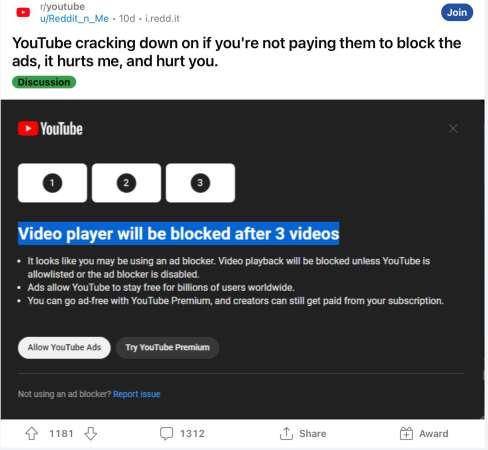YouTube akan matikan video player