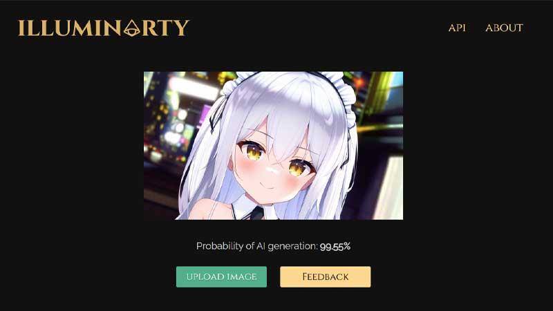 Illuminarty.AI, terlepas namanya yang terdengar nyeleneh, situs ini mampu menebak hasil karya yang diunggah merupakan buatan AI atau bukan.