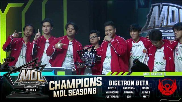 Bigetron Beta Juara MDL ID Season 6, Kalahkan EVOS Icon 3-0 Tanpa Balas!