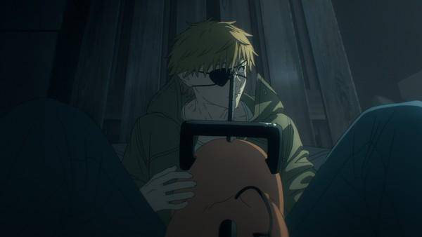 Denji mengikat kontrak bersama Pochita untuk menjadi Chainsaw Man. (Crunchyroll)