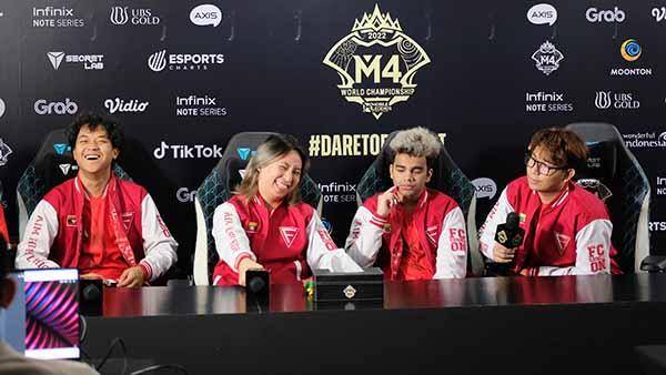 Falcon Esports usai mengalahkan Incendio Supremacy di Kncokout Stage M4 World Championship, Rabu (11/1/2023). Foto: GGWP.ID