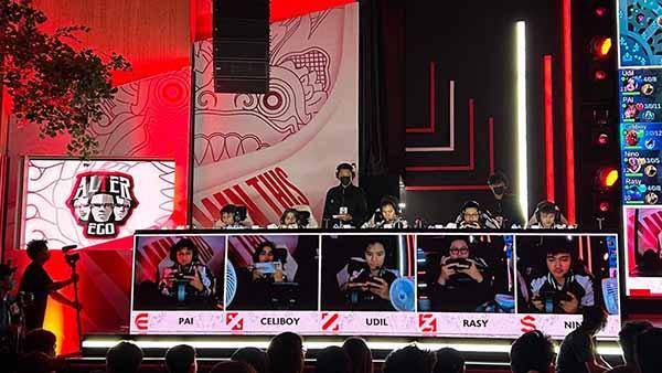 Alter Ego saat menghadapi Geek Slate di MPL ID S11 Week 6 Day 1, Kamis (23/3/2023). Foto: GGWP.ID