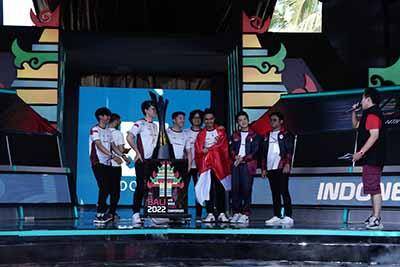 Timnas Dota 2 Indonesia juara di IESF WEC 2022, Sabtu (10/12/2022). Foto: IESF