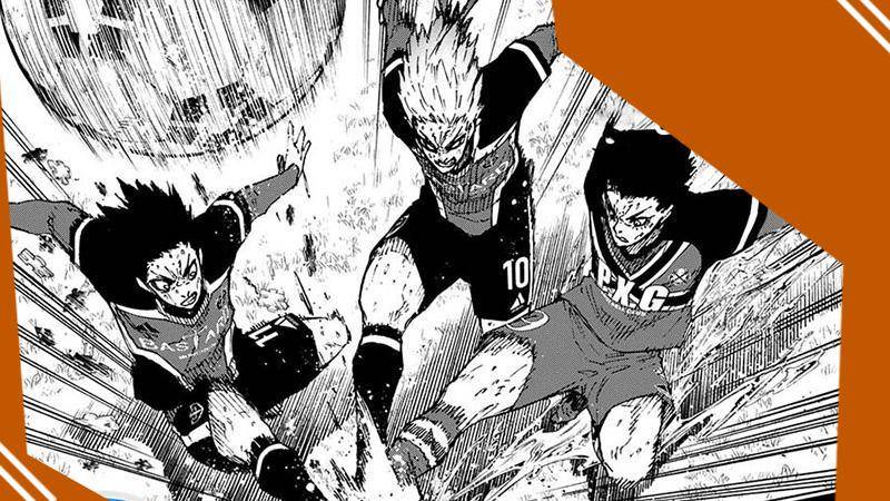 Isagi dan Rin menekan Kaiser