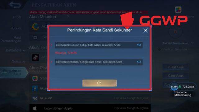 Apa Itu Kata Sandi Sekunder ML? (Dok. GGWP)