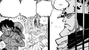 Kuma mengawasi Luffy di Desa Foosha