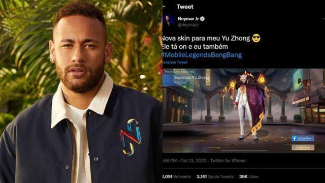Neymar Pamer Skin Yu Zhong Mobile Legends, Bakal Kolaborasi?
