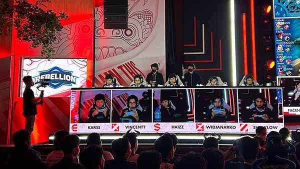 Rebellion Zion saat menghadapi Aura Fire di MPL ID S11 Week 4 Day 1, Jumat (10/3/2023). Foto: GGWP.ID