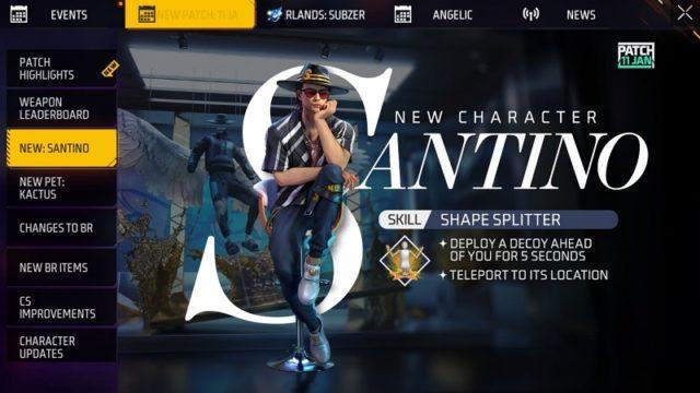 Jadi Karakter Baru di Free Fire (FF), Ini Penjelasan Skill Santino!