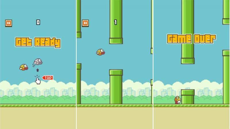 Gameplay Flappy Bird.