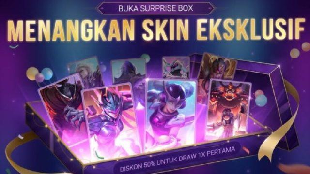 Cara Mudah Dapatkan Skin Epic Hingga Elite Gratis di Event Surprise Box MLBB