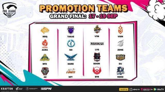 16 Tim Terbaik di Country League Melaju ke Grand Final PMPL Season 4