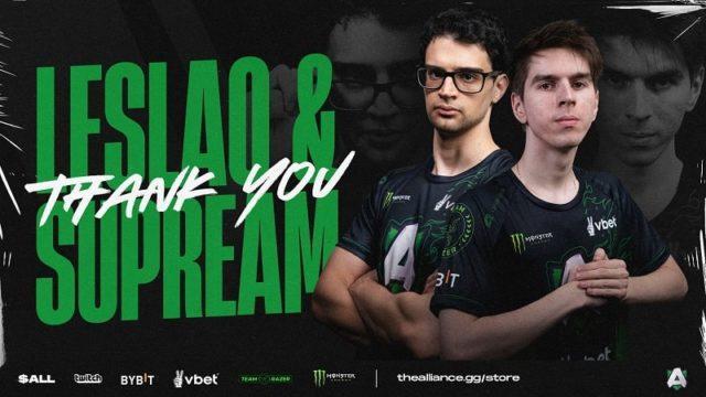 Alliance Melepas Leslao dan Supream dari Roster Dota 2 Mereka