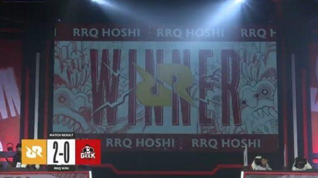 RRQ vs Geek MPL S9 Week 6, RRQ Hoshi Semakin Dekat dengan Upper Bracket!