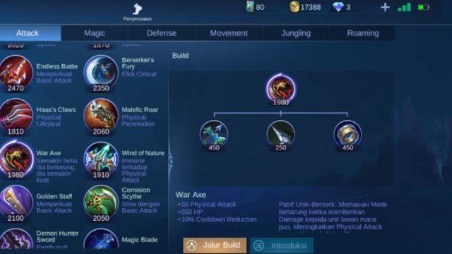 Inilah Alasan Item War Axe Overpower di Mobile Legends! Apa Saja?