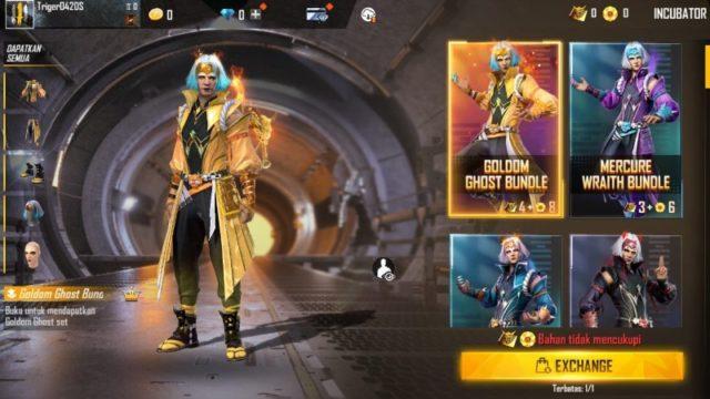 Goldom Ghost Bundle Free Fire Hadir, Ini Isi dan Cara Mendapatkannya!