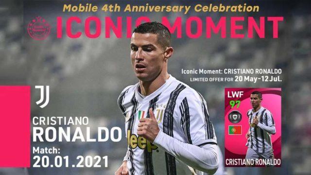 4 Tahun PES Mobile, Konami Bagi-Bagi Iconic Moment Ronaldo!