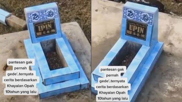 Viral Kuburan Upin dan Ipin, Benarkah Kisahnya dari Khayalan Opah?