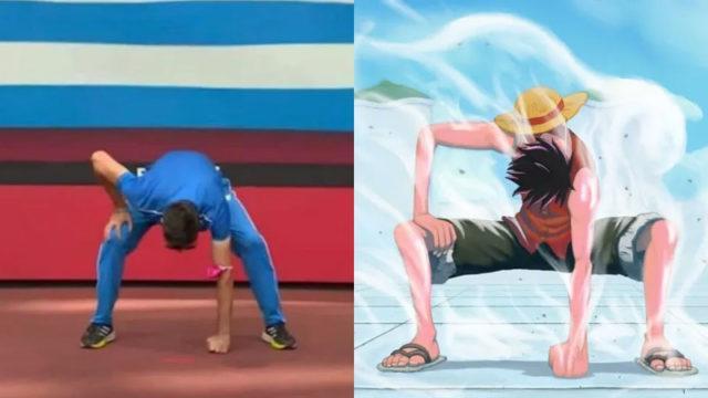 Atlet Yunani Pakai Gear Second Luffy dan Menangkan Emas Olimpiade!