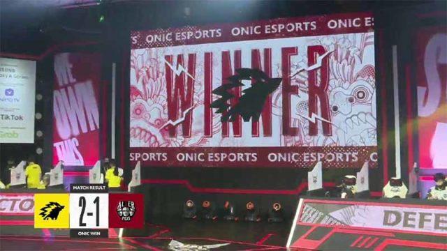 ONIC vs AE MPL S9 Week 8, Raja Langit Menang 2-1 di Akhir Regular Season