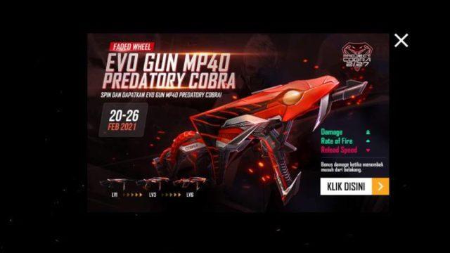 Predator Cobra Royale Hadir di Free Fire! Yuk Lengkapi Koleksi Evo Gun Kalian!