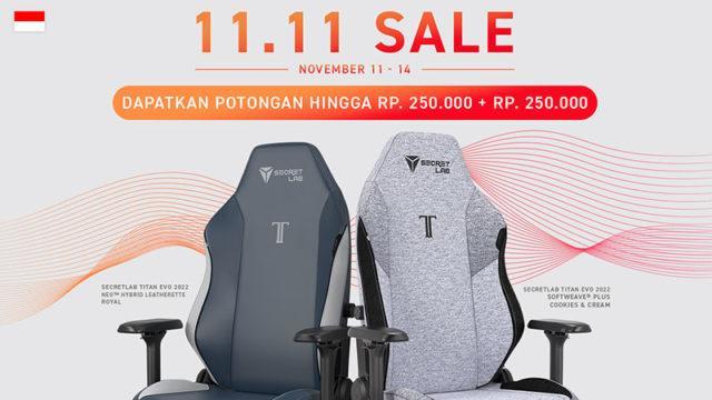 Promo 11.11 Secretlab, Dapatkan Kursi Titan Evo Harga Miring!