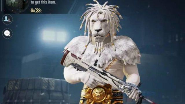 Set Lion Champion PUBG Mobile, Singa Putih yang Keren Abis!