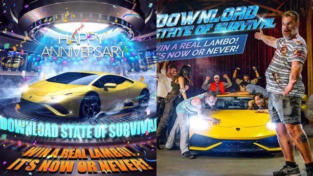 Ulang Tahun Ke-2, State of Survival Giveaway Mobil Lamborghini!
