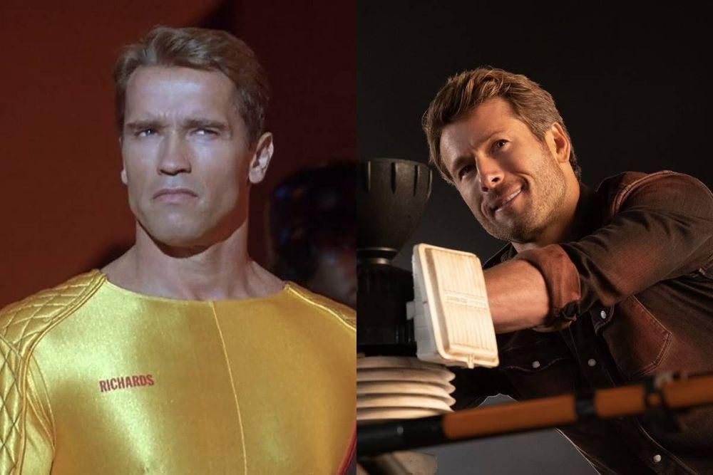 Glen Powell Menggantikan Arnold Schwarzenegger (dok. Paramount Pictures/The Running Man | Tri-Star Pictures/The Running Man)