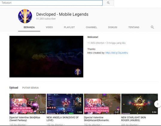 akun youtube: Devcloped. Sumber: youtube.com