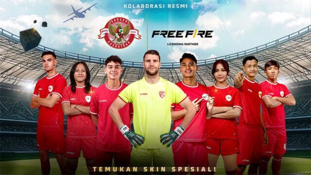 Kolaborasi Free Fire dan Timnas Indonesia Dimulai, Dapatkan Jersey Indonesia di Game!