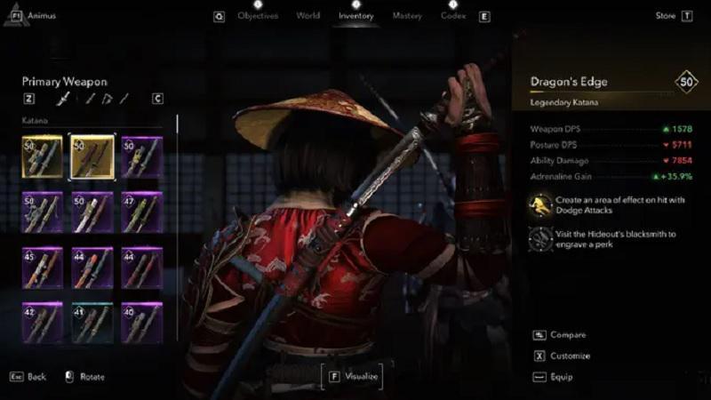 Senjata Terbaik di Assassins Creed Shadows