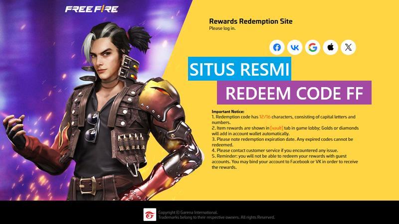 Situs Redeem FF Resmi dan Aman: Klaim Kode Free Fire Terbaru