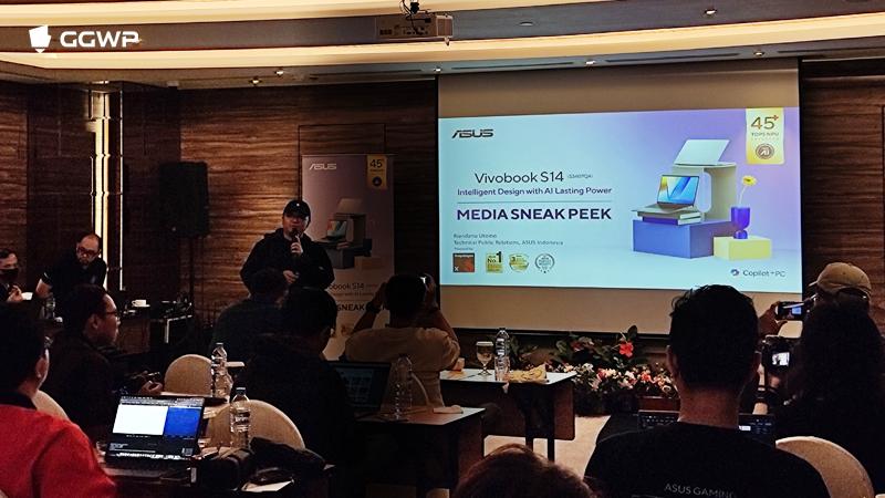 ASUS Vivobook S14 Laptop AI 45+ TOPS Ringan dan Tangguh!