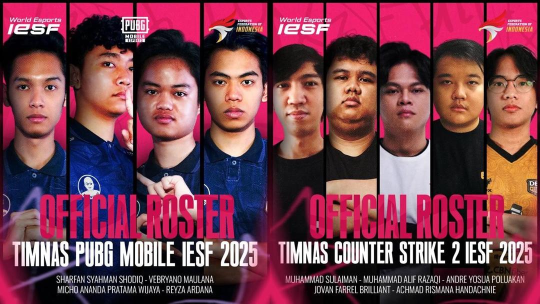 Roster Timnas Indonesia PUBGM & CS2 IESF 2025 Sudah Diumumkan, Siapa?