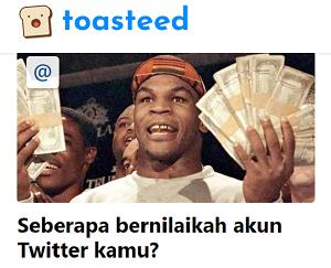 Cara Cek Harga Akun Twitter di Toasteed yang Lagi Viral