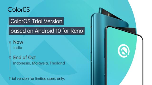 OS ColorOS Trial Berbasis Android 10 Diluncurkan oleh OPPO